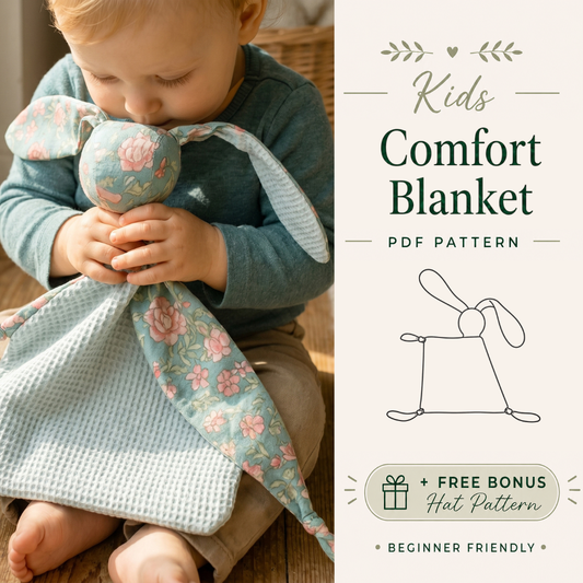 Cuddle Blanket Sewing Pattern, Beginner-Friendly PDF, Written Instructions & Video Tutorial