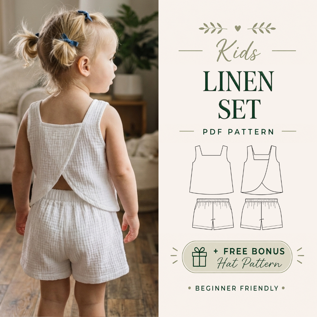 Kids Top And Shorts Pattern, Beginner Milla Outfit PDF