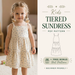 Girls Tiered Dress Pattern, Easy Summer Sundress For Kids