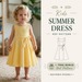 Girls Sundress Sewing Pattern, Twirl Dress For Kids