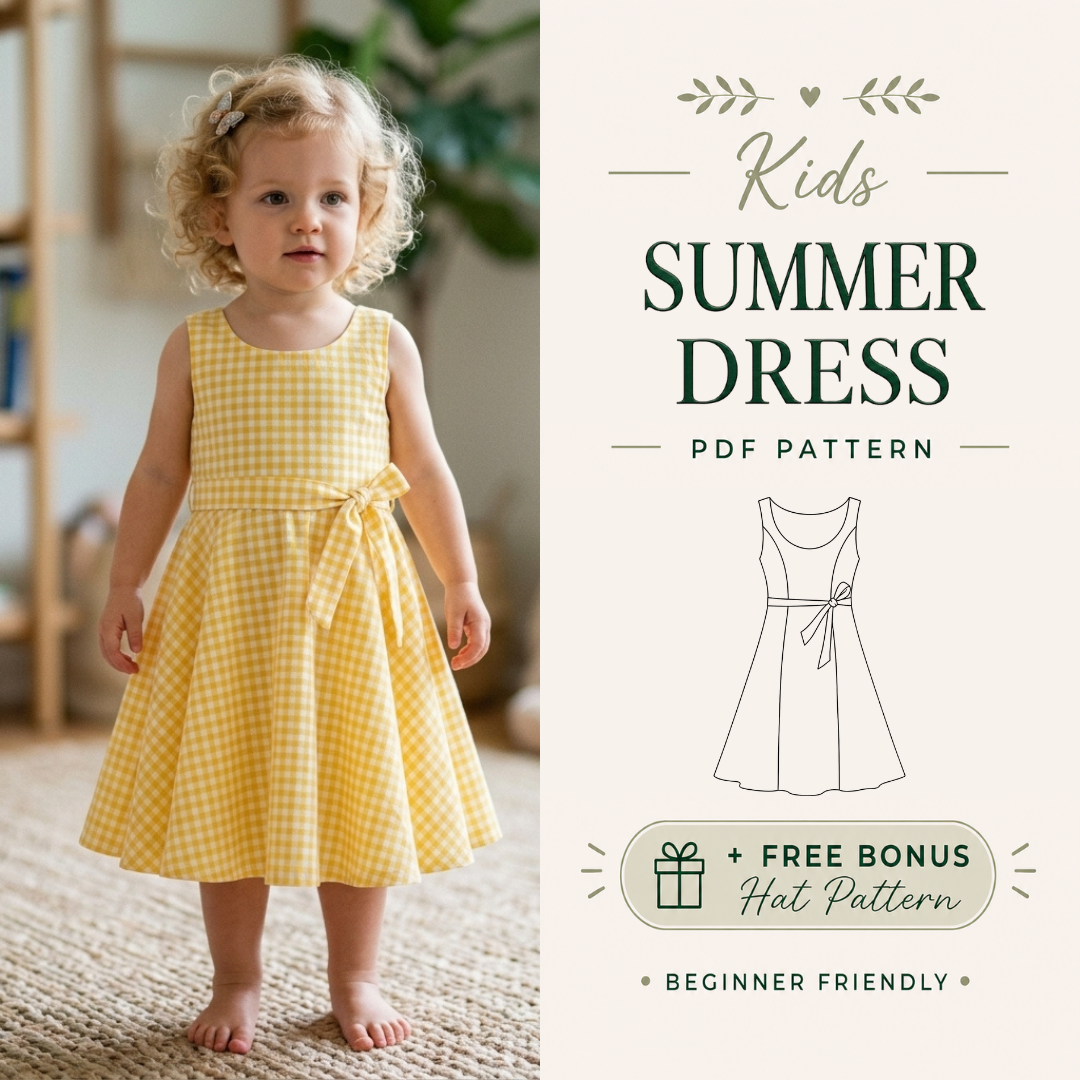 Girls Sundress Sewing Pattern, Twirl Dress For Kids