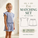 Kids Outfit, Top and Shorts Pattern, PDF Instant Download, Matching Set
