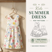 Summer Dress Sewing Pattern PDF, Sizes 2Y-16Y