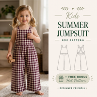 Girls Playsuit Sewing Pattern, Cross Back Jumpsuit Ages 2-12