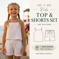 Summer Outfit Sewing Pattern, Easy Linen Top And Shorts