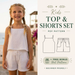 Summer Outfit Sewing Pattern, Easy Linen Top And Shorts