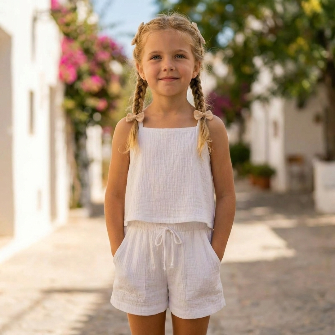 Summer Outfit Sewing Pattern, Easy Linen Top And Shorts