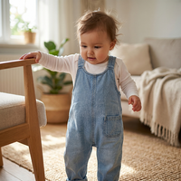 Kids Overalls Sewing Pattern, Easy Dungaree PDF, Sizes 2 M - 7 Years