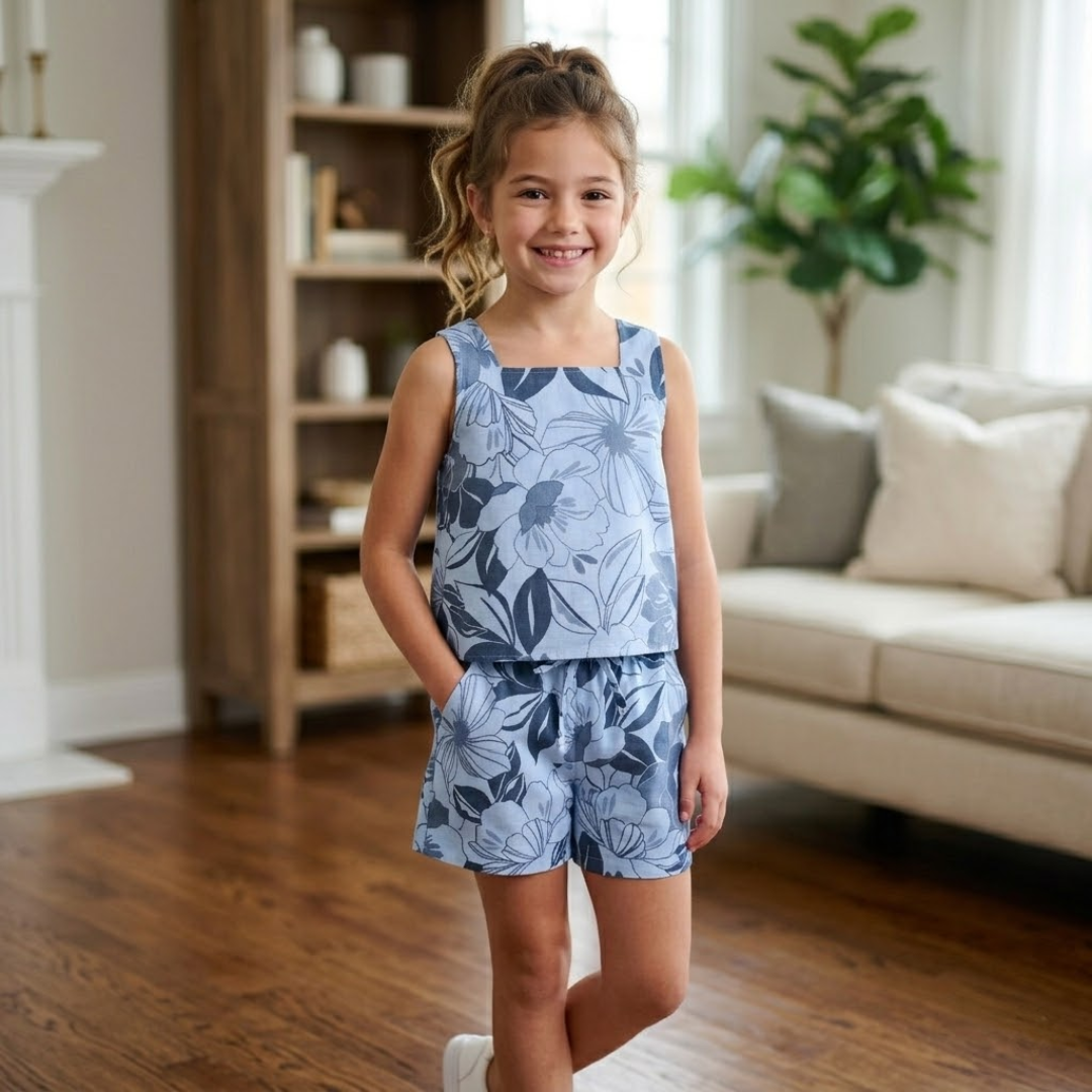 Cute Matching Set Sewing Pattern, Instant Download PDF, Sizes 1Y-13Y