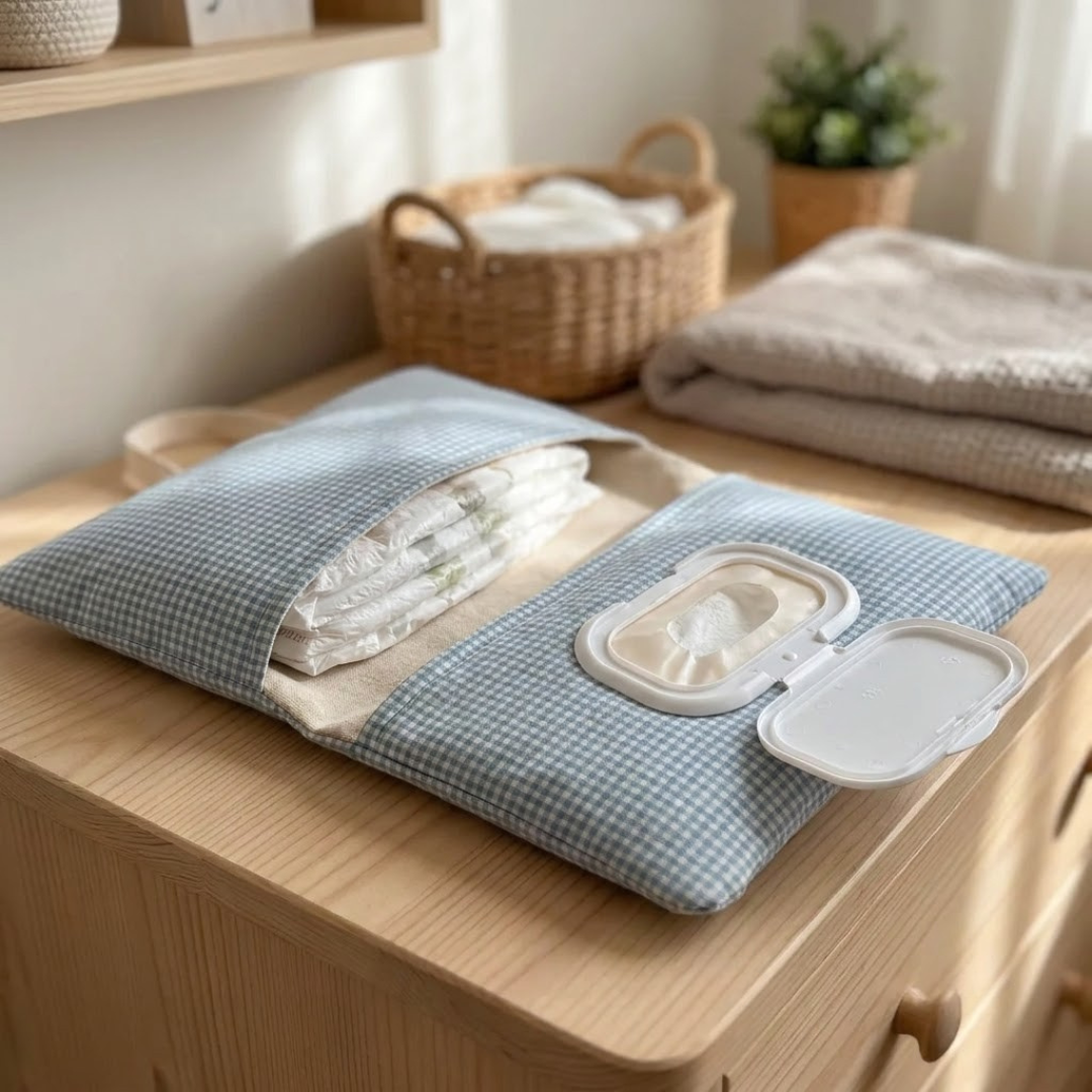 Diaper Clutch Sewing Pattern, Beginner Baby Changing Wallet