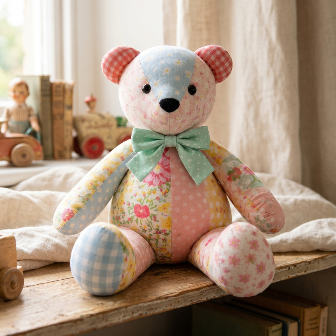 Memory Bear Pattern with Video Tutorial, 20 Sizes Included, DIY Keepsake Teddy Bear PDF Download