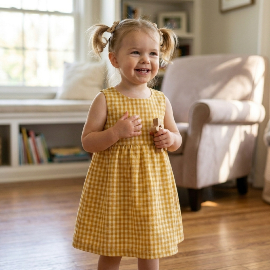 Girls Summer Dress Sewing Pattern, Easy Beginner Friendly PDF, Sizes 1-10Y