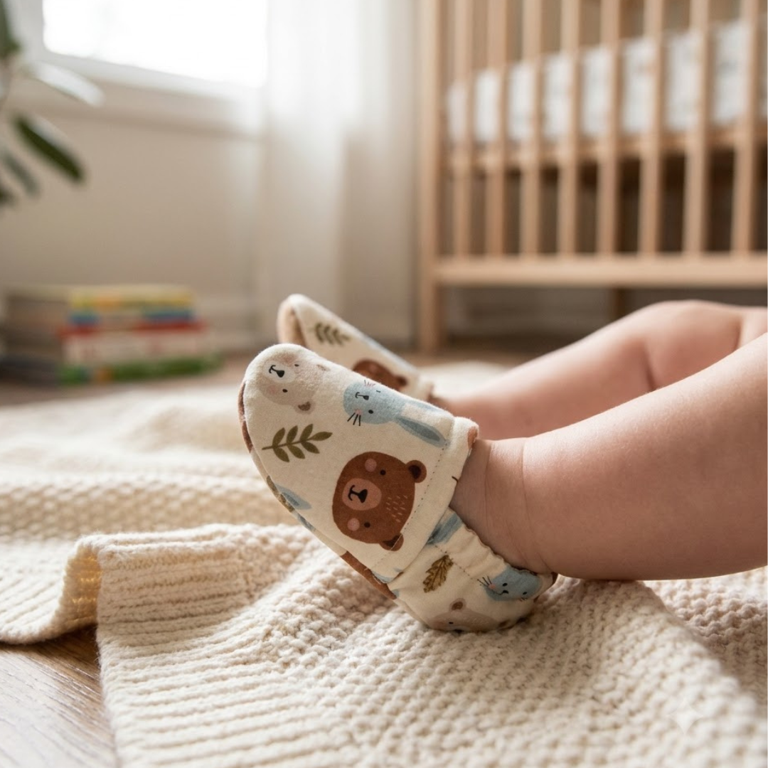 Baby Shoes Sewing Pattern, Beginner Slippers With Video Tutorial