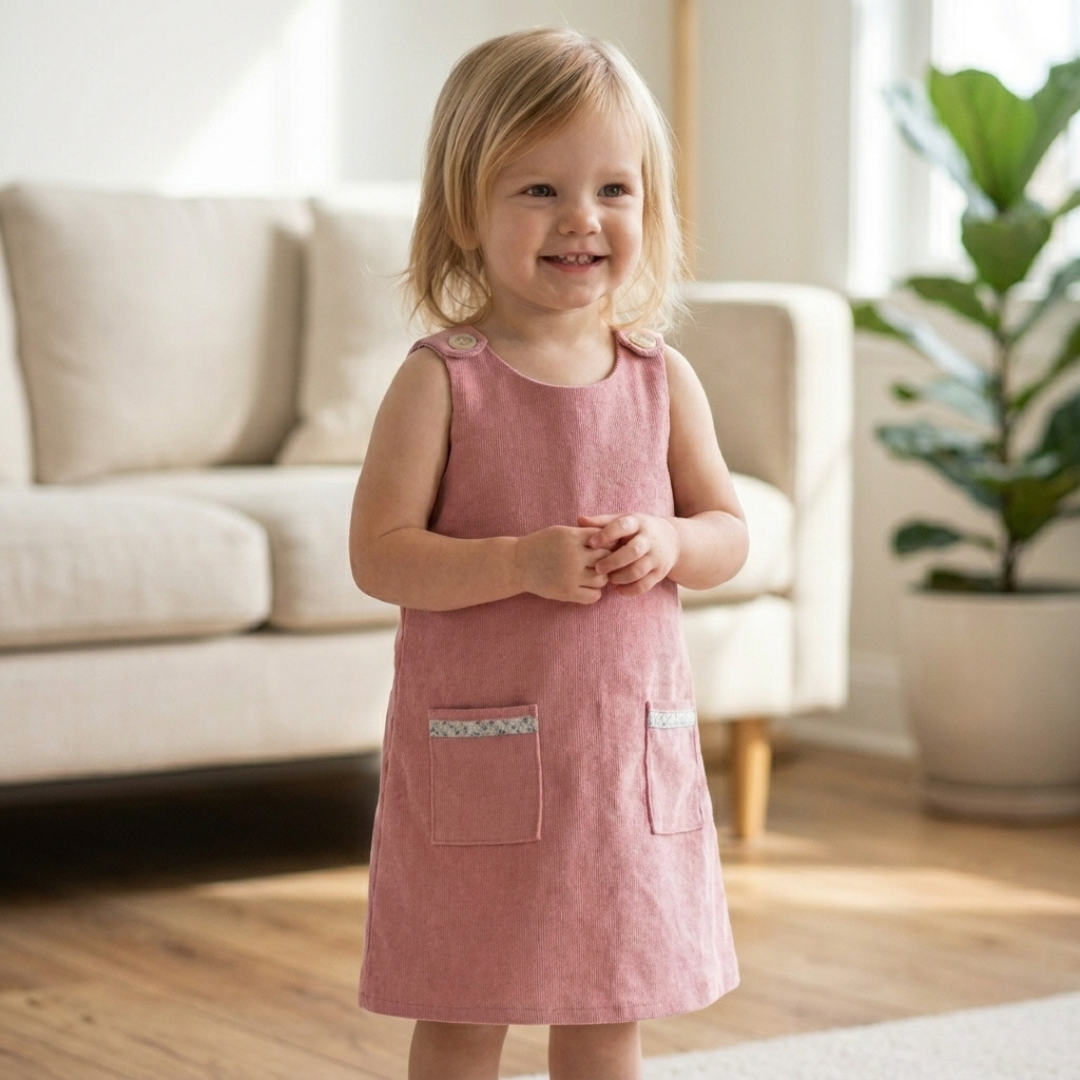 Girls Reversible Dress Sewing Pattern, A Line and Trapeze Styles