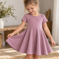 Girls Skater Dress Sewing Pattern, Kids Fit And Flare PDF