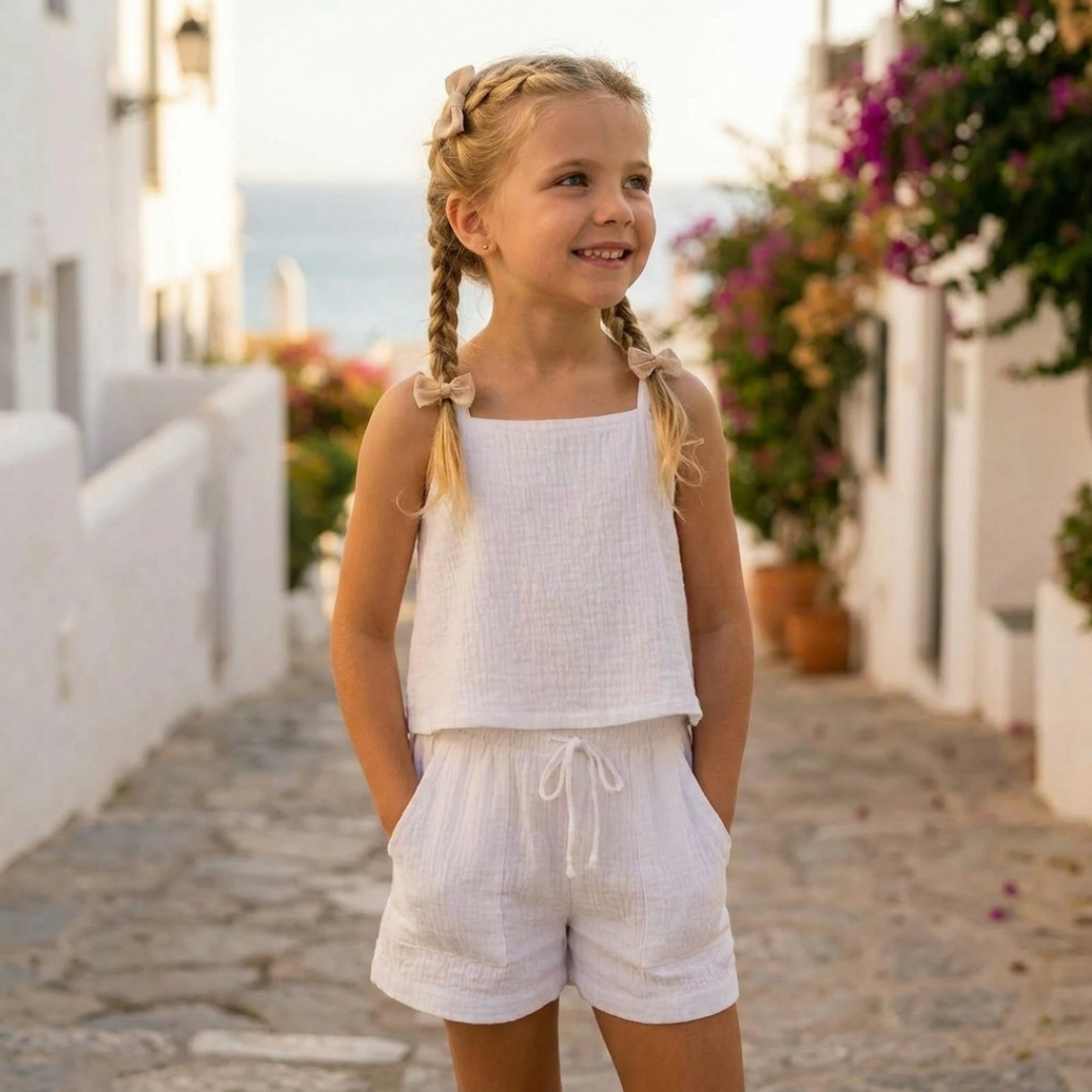 Summer Outfit Sewing Pattern, Easy Linen Top And Shorts