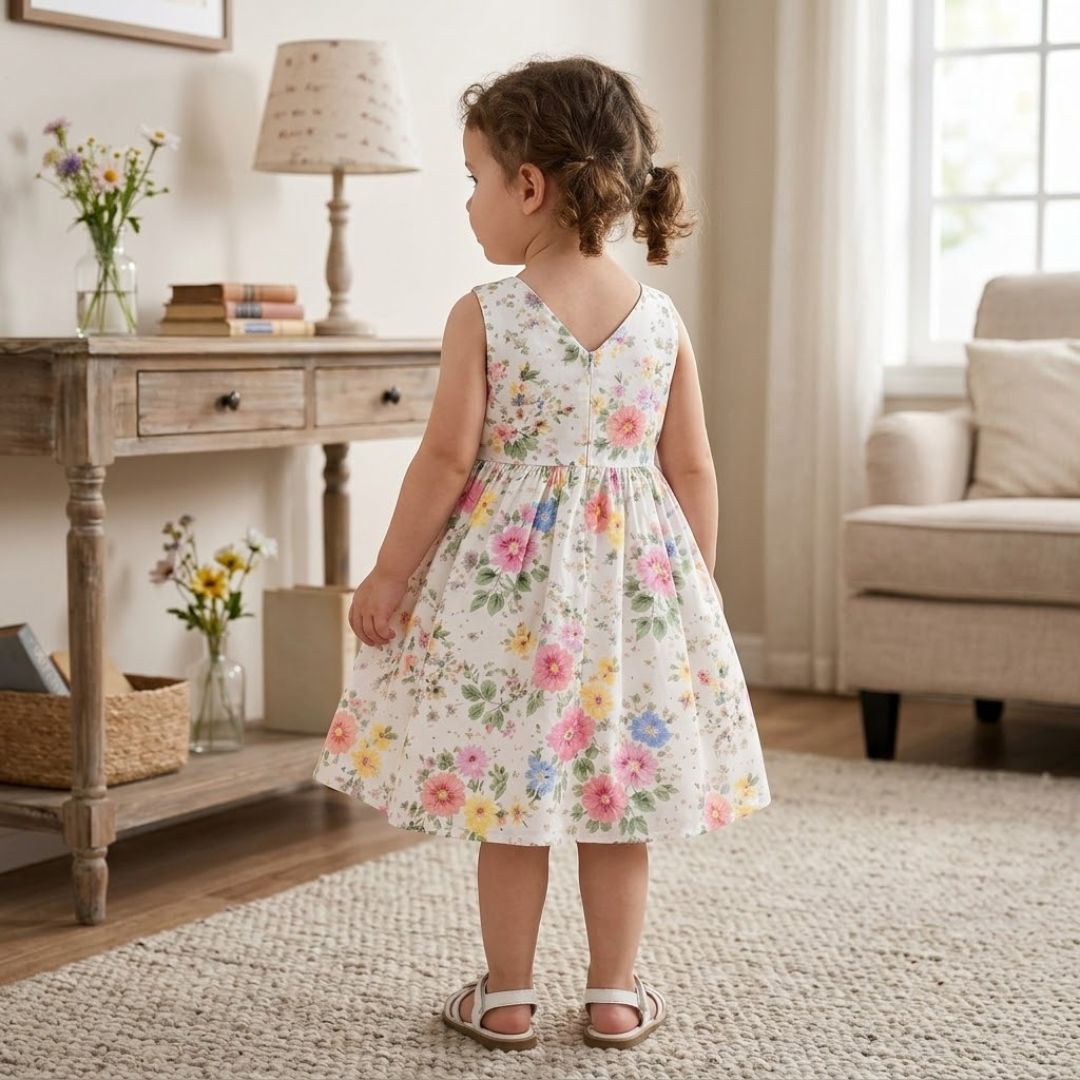 Summer Dress Sewing Pattern PDF, Sizes 2Y-16Y