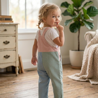 Kids Overalls Sewing Pattern, Beginner Toddler Jumpsuit Pattern
