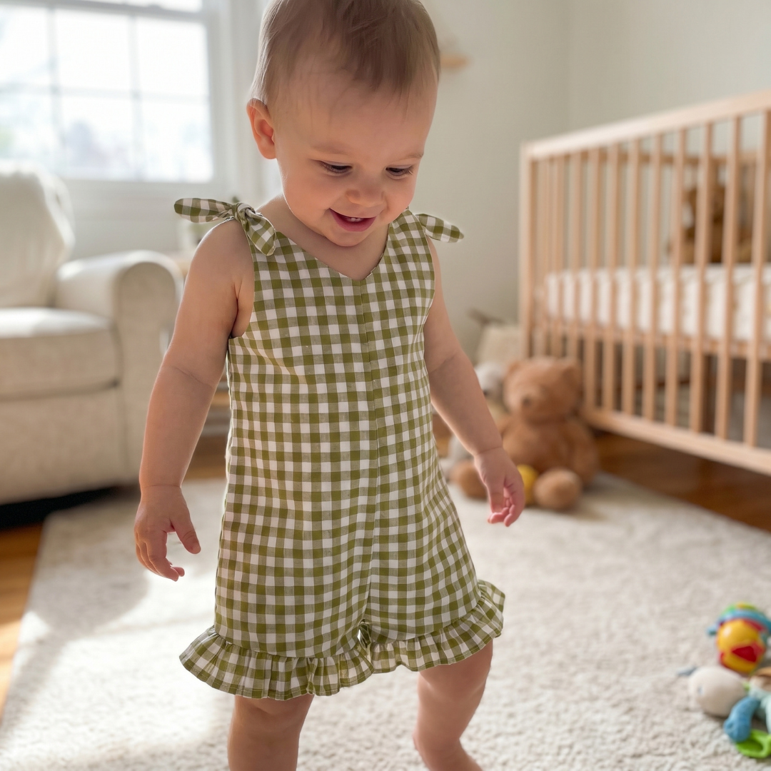 Classic Kids Romper Sewing Pattern, Instant PDF Download for Sizes 3M to 6Y