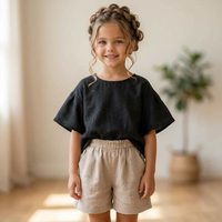 Kids Summer Outfit Sewing Pattern, Blouse And Shorts Set